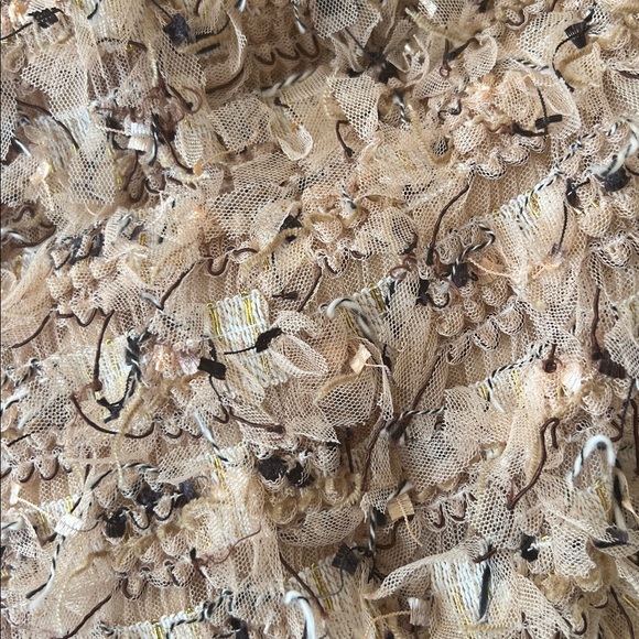 Anthropologie Blue Tassel Sleeveless V Neck Textured Mini Dress XS NEW - Picture 5 of 5